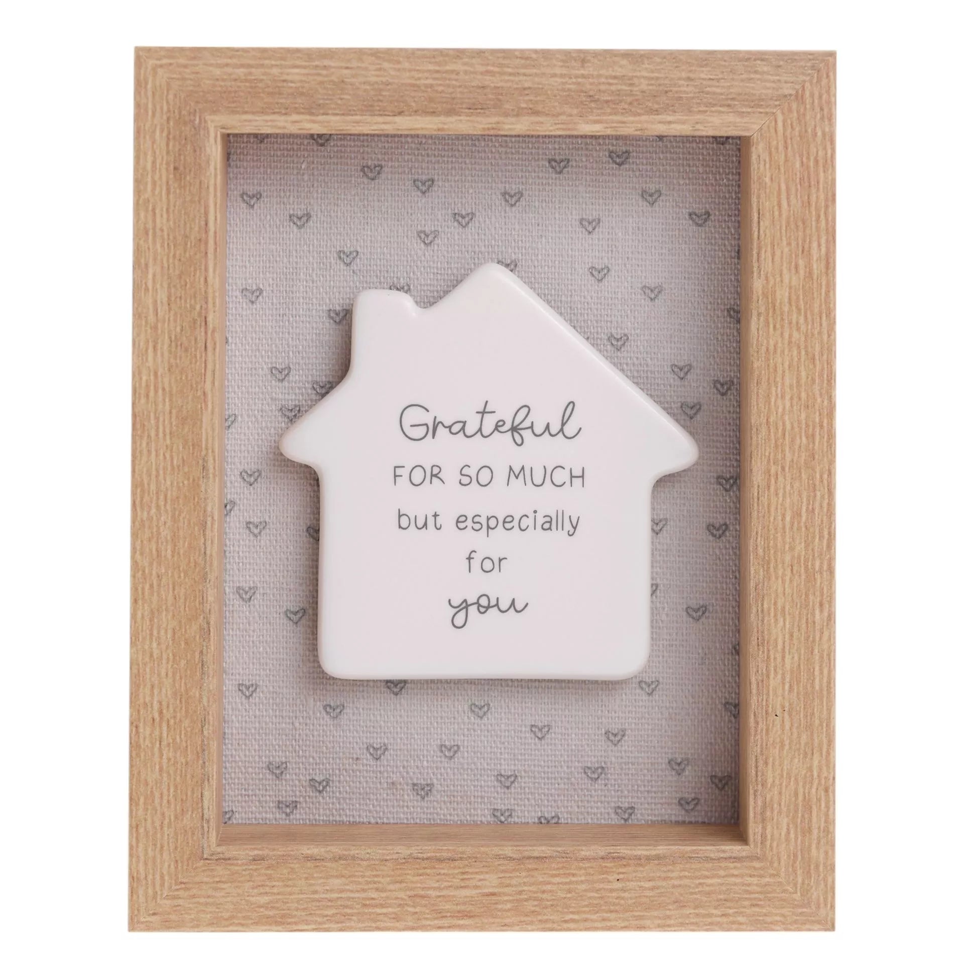 Moments Framed Ceramic Plaque 12 x 15cm - Grateful For You