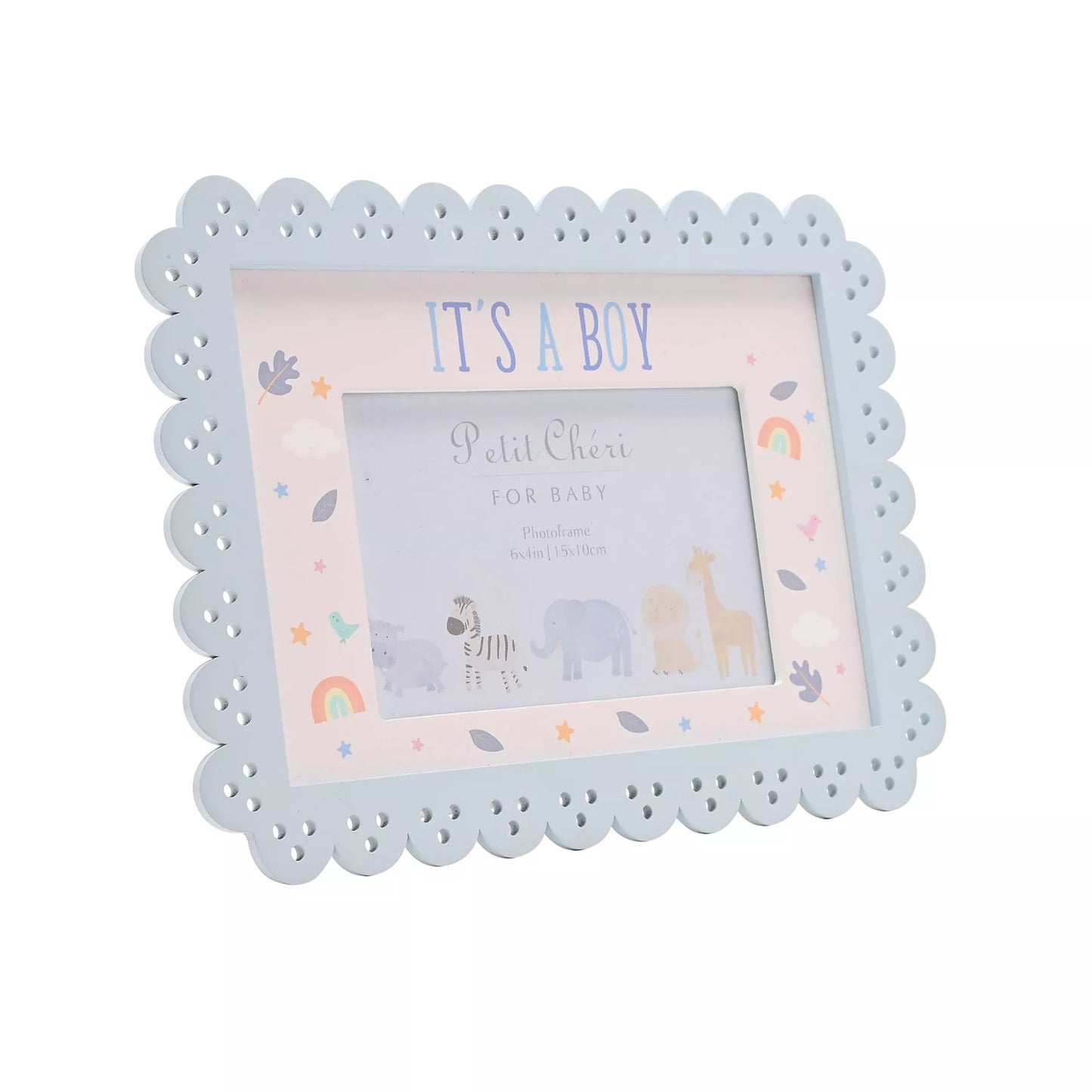 Celebrations Petit Cheri Scallop Photo Frame 10 x 15cm - It's A Boy