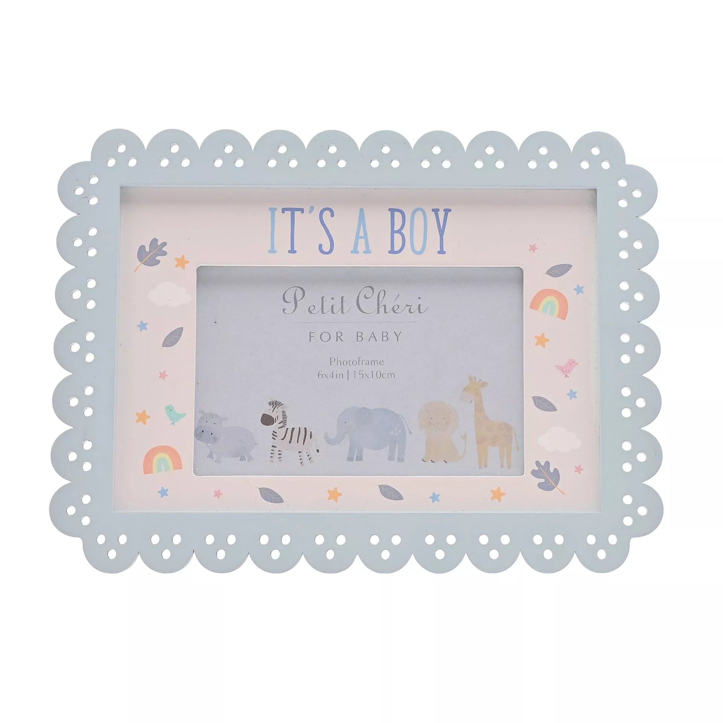 Celebrations Petit Cheri Scallop Photo Frame 10 x 15cm - It's A Boy