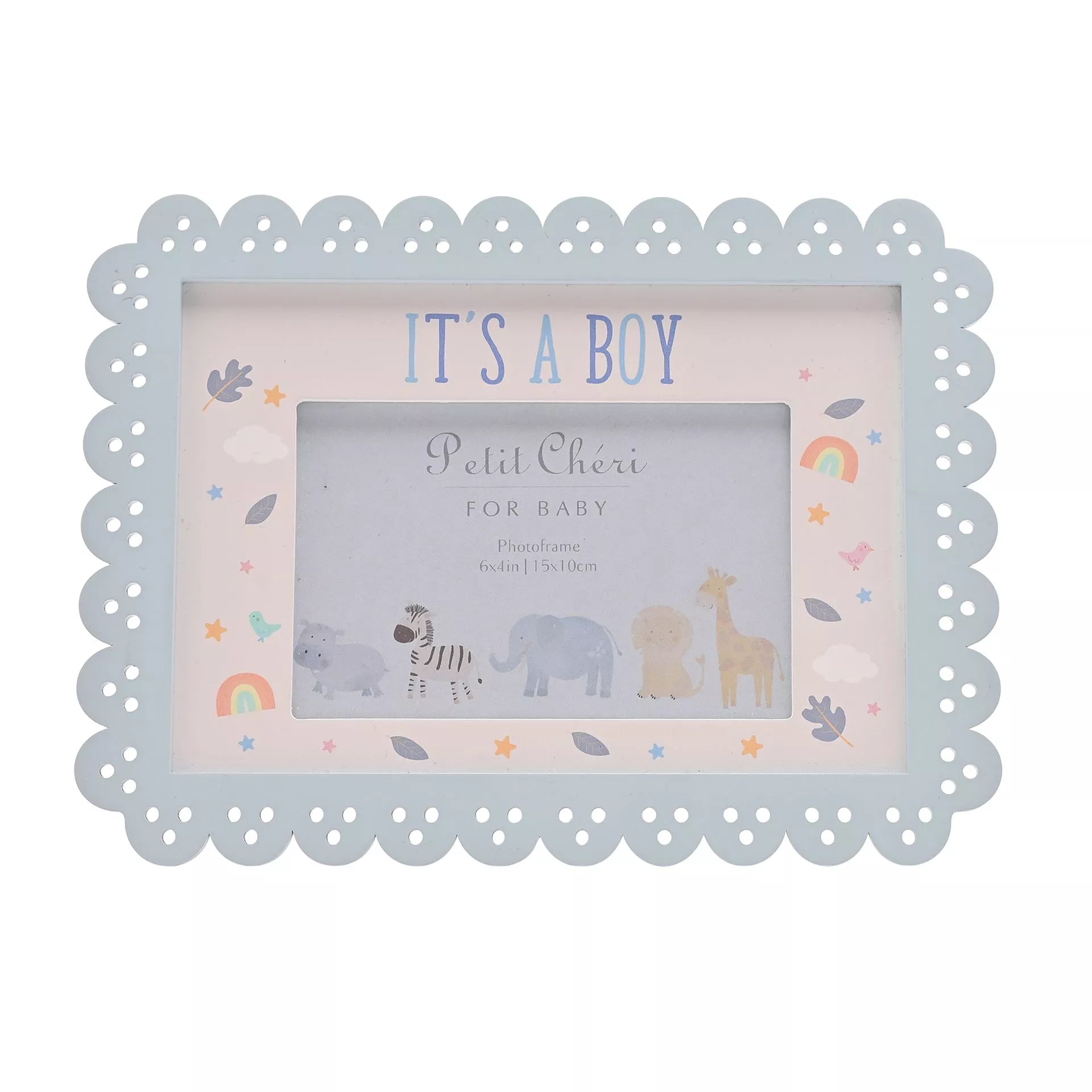 Celebrations Petit Cheri Scallop Photo Frame 10 x 15cm - It's A Boy