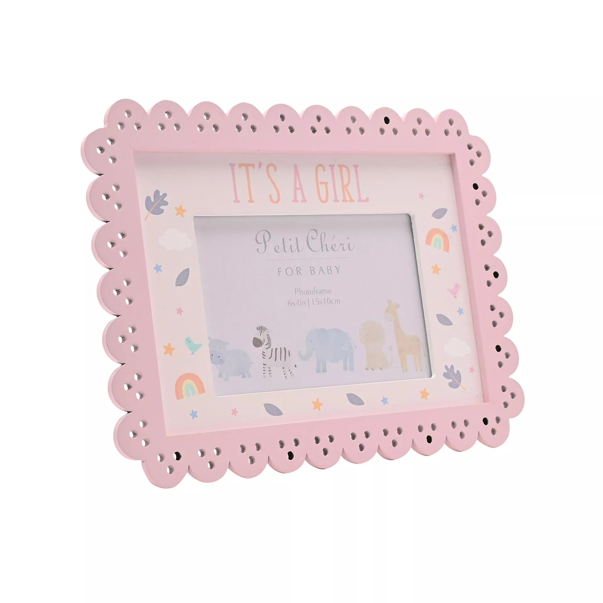 Celebrations Petit Cheri Scallop Photo Frame 10 x 15cm - It's A Girl