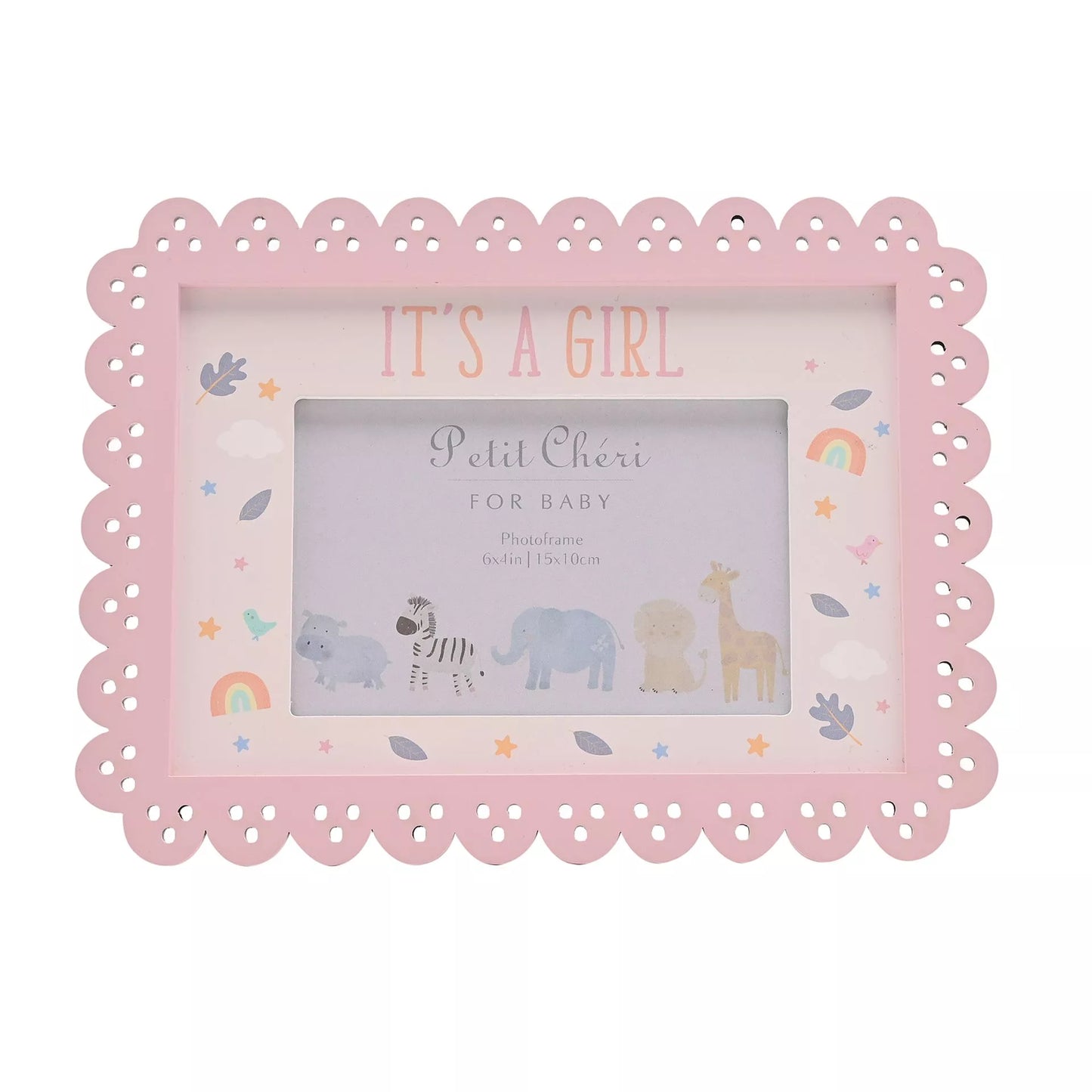 Celebrations Petit Cheri Scallop Photo Frame 10 x 15cm - It's A Girl
