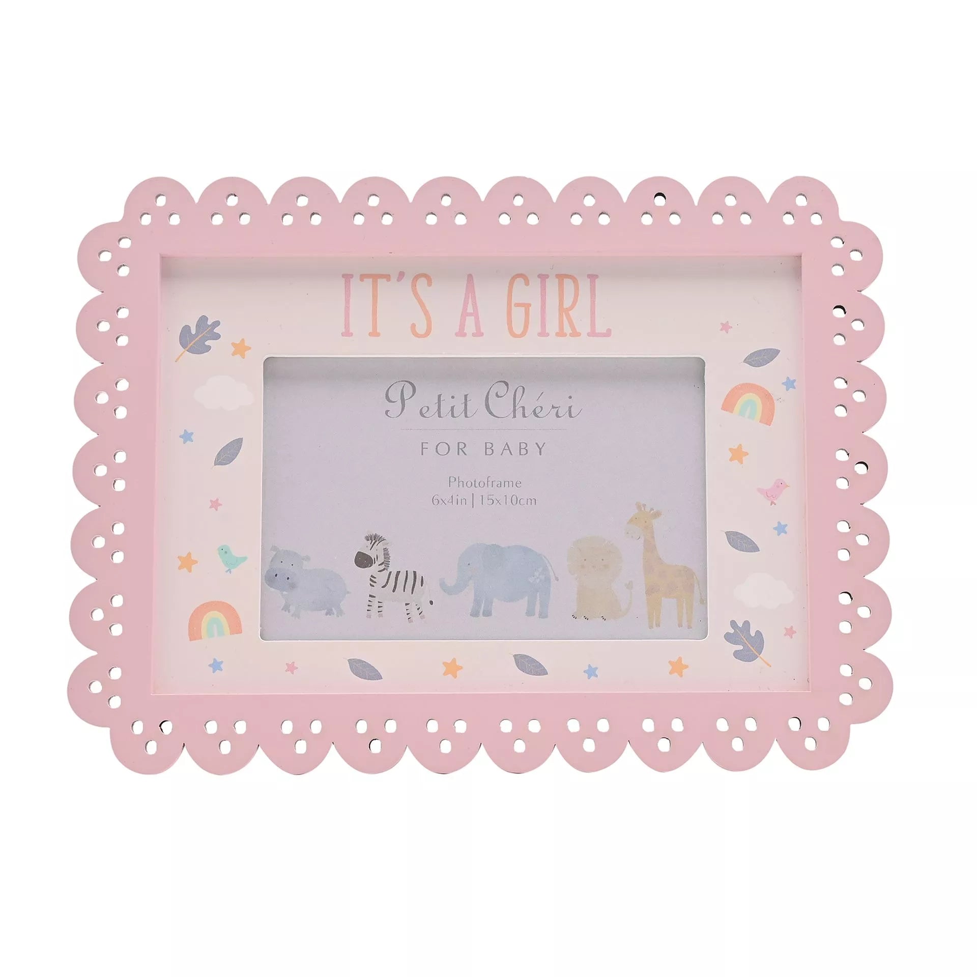 Celebrations Petit Cheri Scallop Photo Frame 10 x 15cm - It's A Girl
