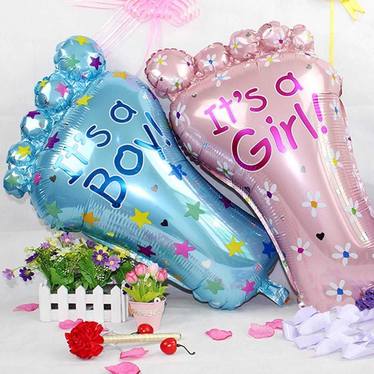 Air-Fill Foil Foot "It' A Girl!" Balloon 68cm