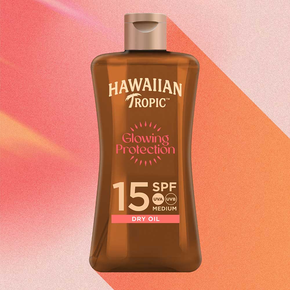 Hawaiian Tropic Glowing Protection Sunscreen Dry Oil SPF 15 UVA + UVB Protection 100ml
