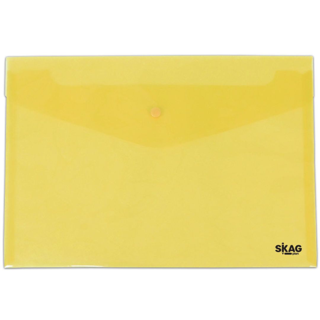 A4 Skag Button Folder Yellow