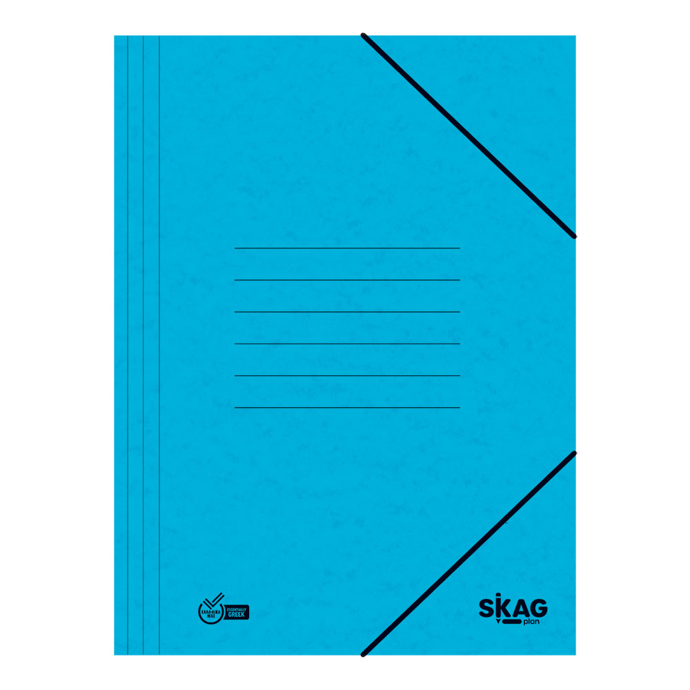 Skag A4 (35 x 25cm) Elastic Paper Folder - Light Blue Blue