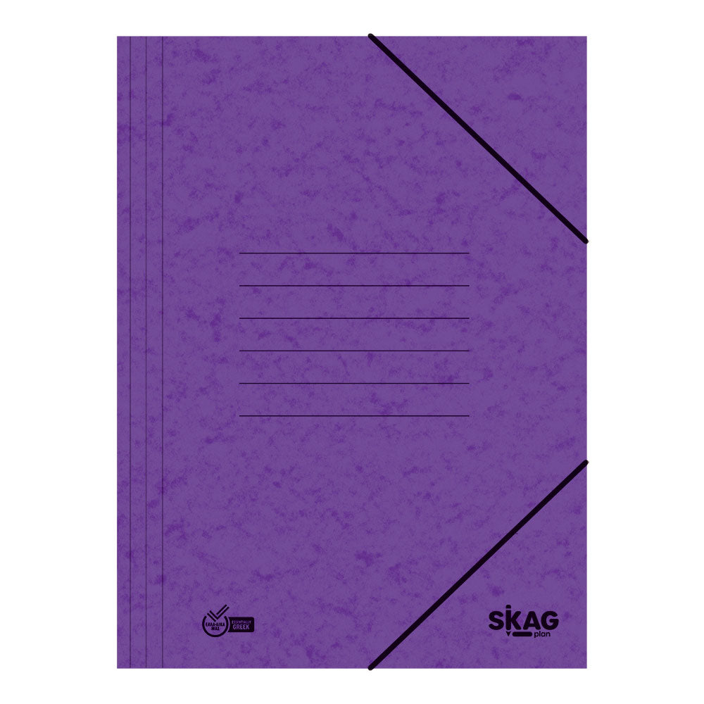 Skag A4 (35 x 25cm) Elastic Paper Folder - Purple