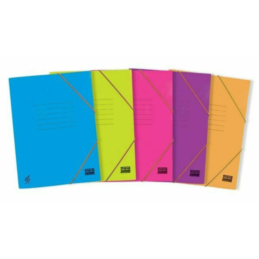 A4 Skag Plan Laminated Portfolio With Elastic Band 35 x 25cm - Fancy 1pc Assortment