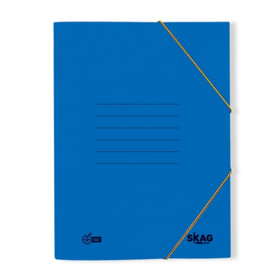 Skag Basic Laminated Portfolio With Elastic Band 35 x 25cm - Blue