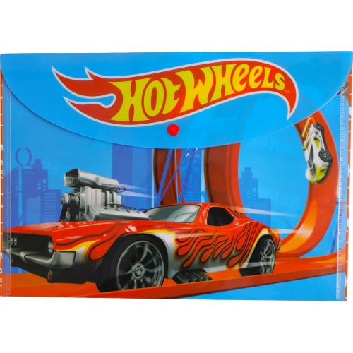 A4 Button Folder Hot Wheels