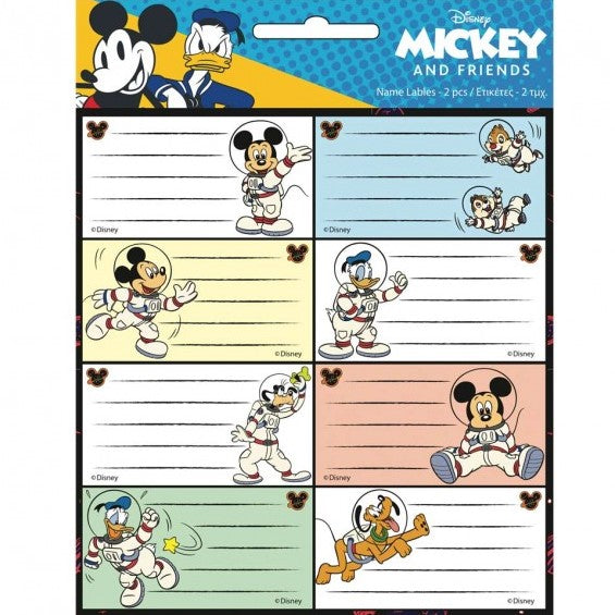 Mickey and Friends Self-Adhesive Book Labels (16 pcs)