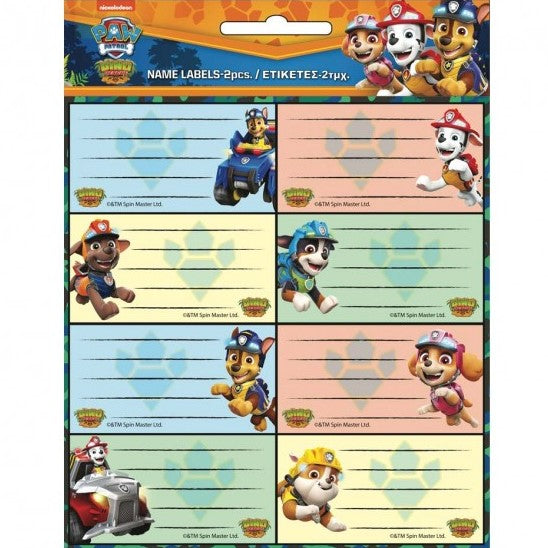 Paw Patrol Self-Adhesive Book Labels (16 pcs)