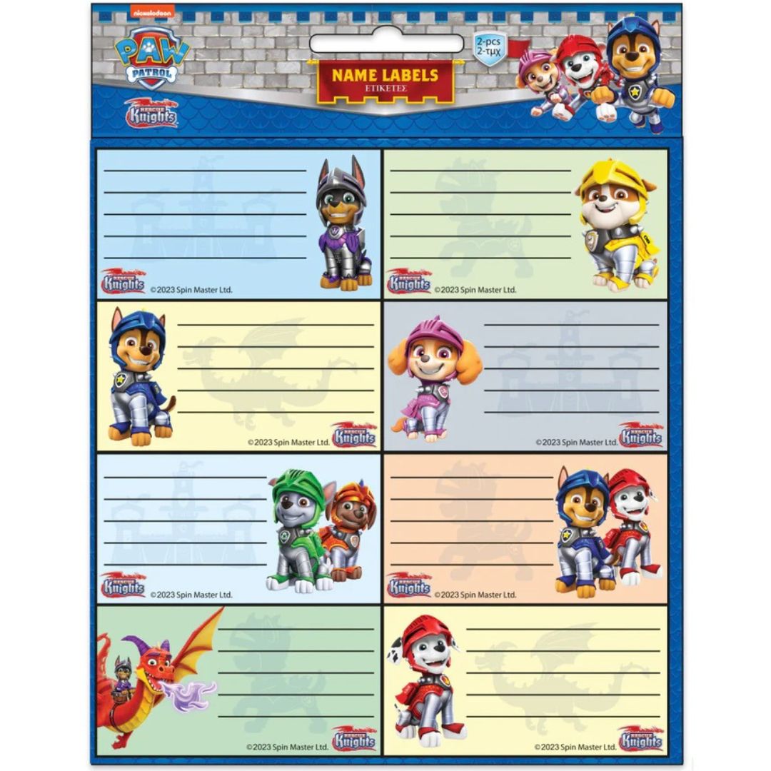 Paw Patrol Self-Adhesive Book Labels (16 pcs)