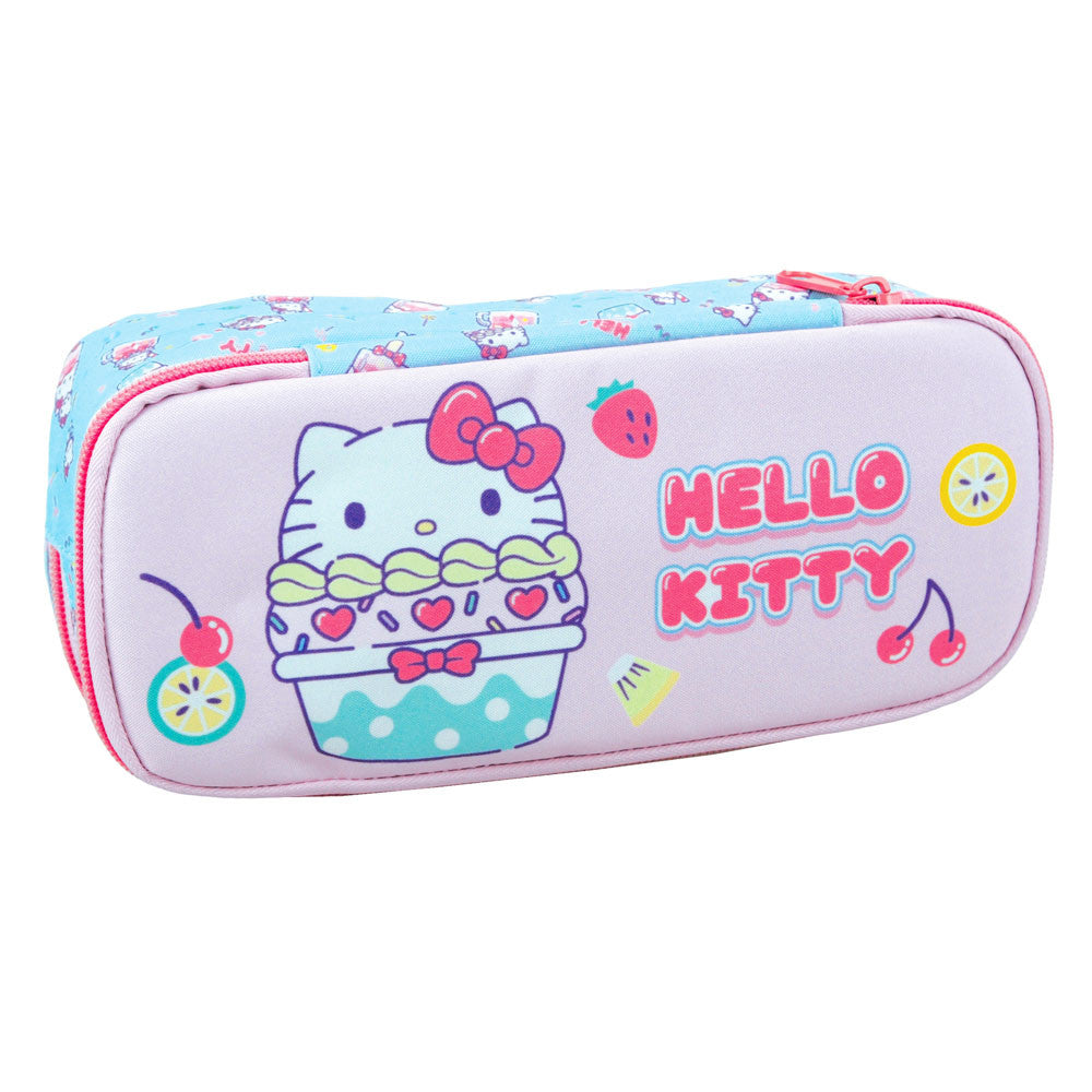 Gim 2 Compartments Pencil Case 10 x 23cm - Hello Kitty