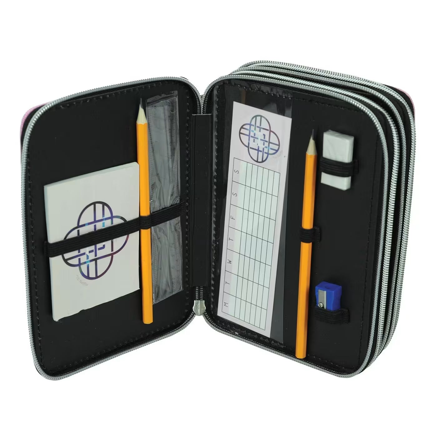 Gim Triple Decker Pencil Case Filled 20 x 15 x 7cm - Netflix - K-Pop Demon Hunters
