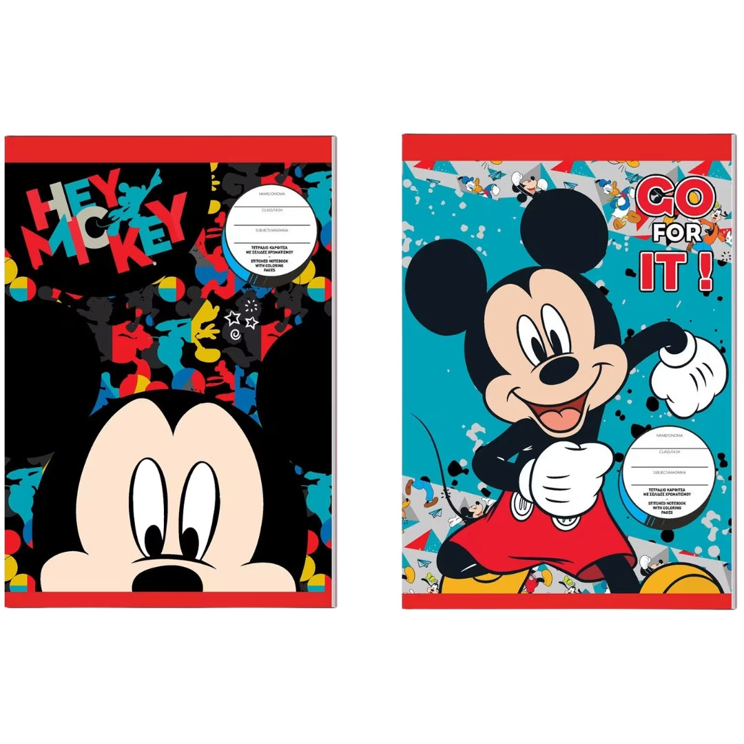 A5+ Diakakis Disney Ruled Notebook 40p - Mickey x 1pc Assortment