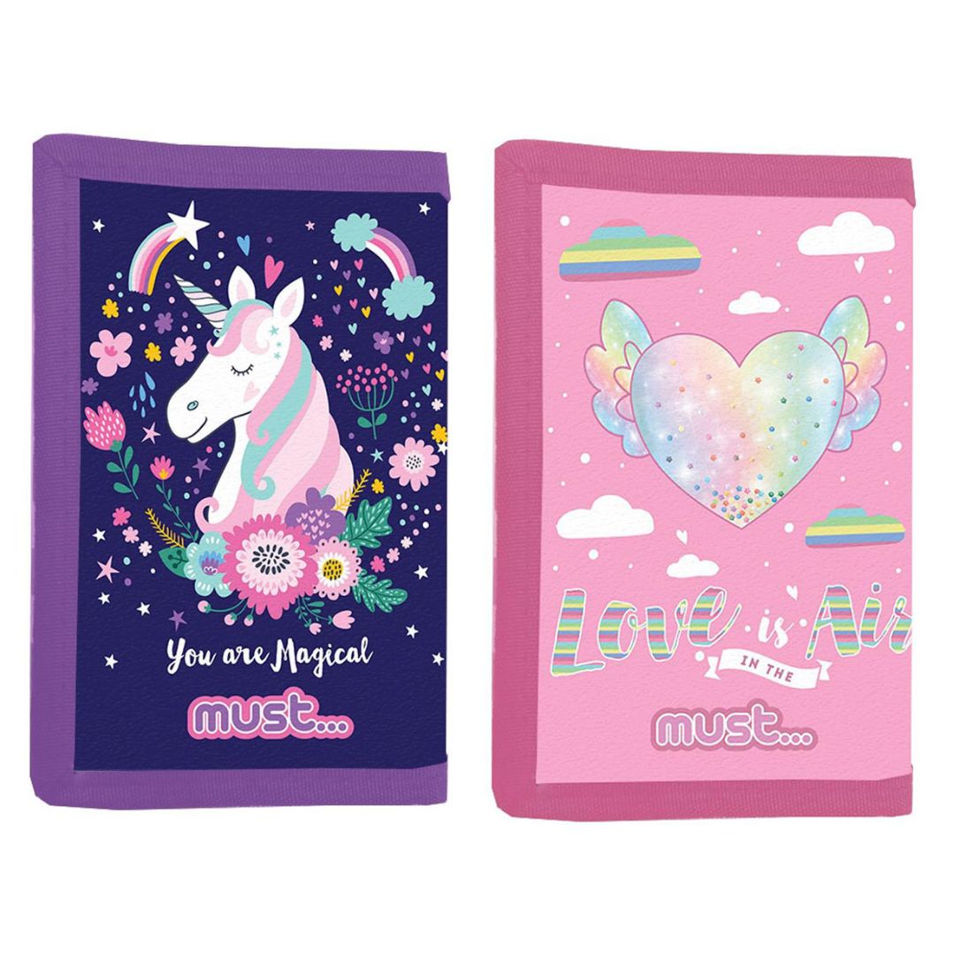 Must Wallet Unicorn / Heart x 1pc Assortment