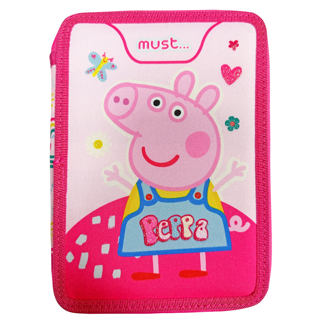 Must 2 Compartments Full Pencil Case 15 x 21 x 5cm - Peppa Pig
