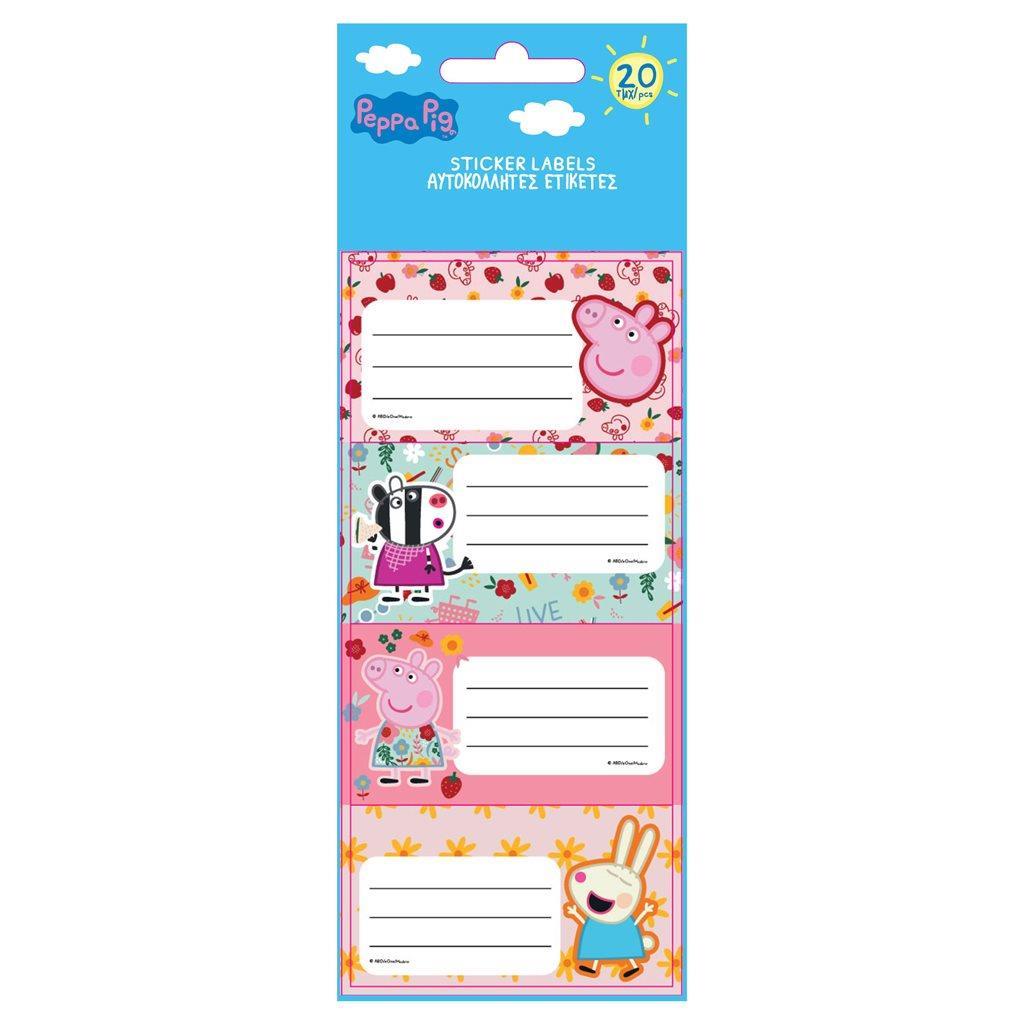 Diakakis - School Name Labels A Pack Of 5 Sheets - Peppa Pig