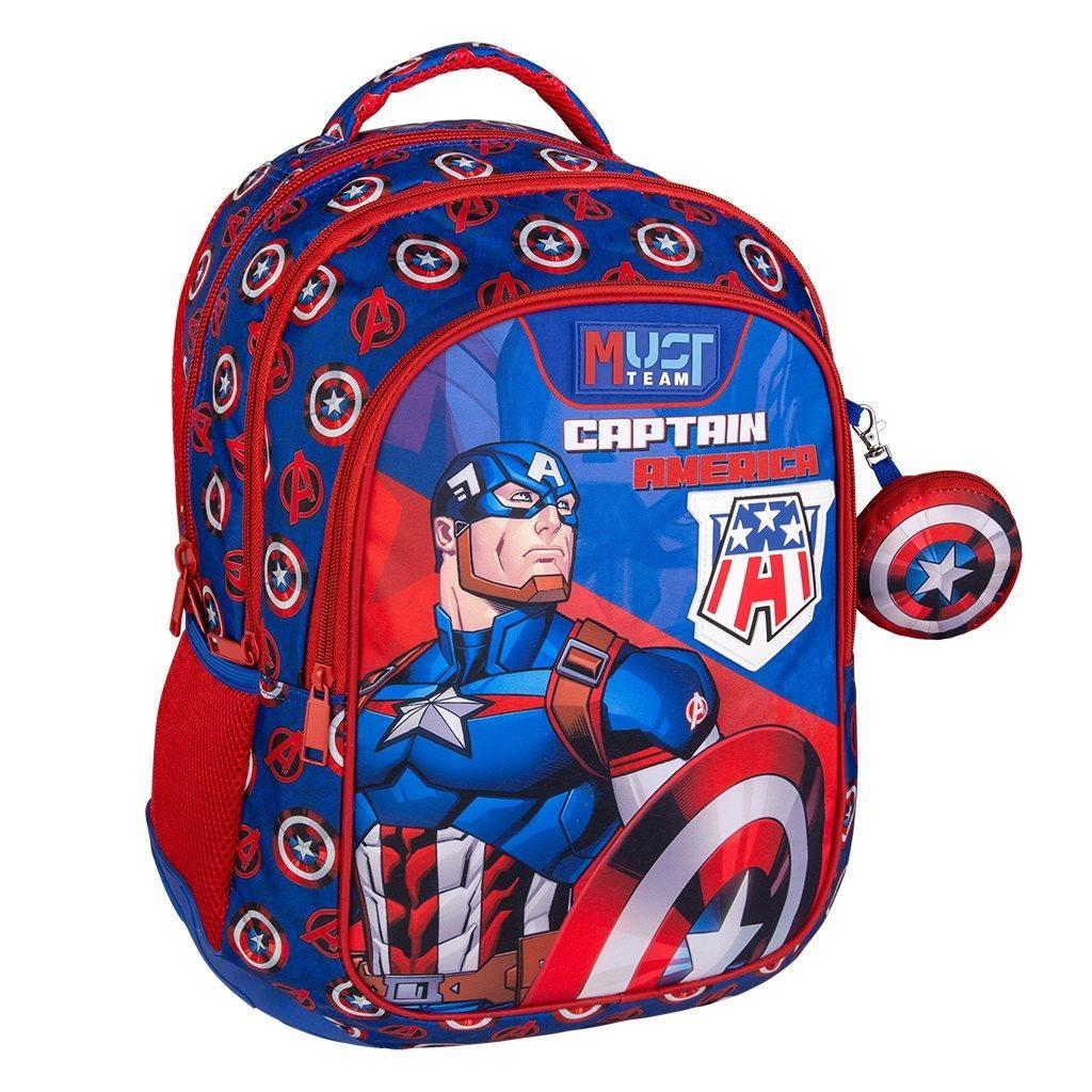 Diakakis 3 Compartments Backpack 43 x 32 x 18cm - Must Team - Marvel - Avengers Captain America
