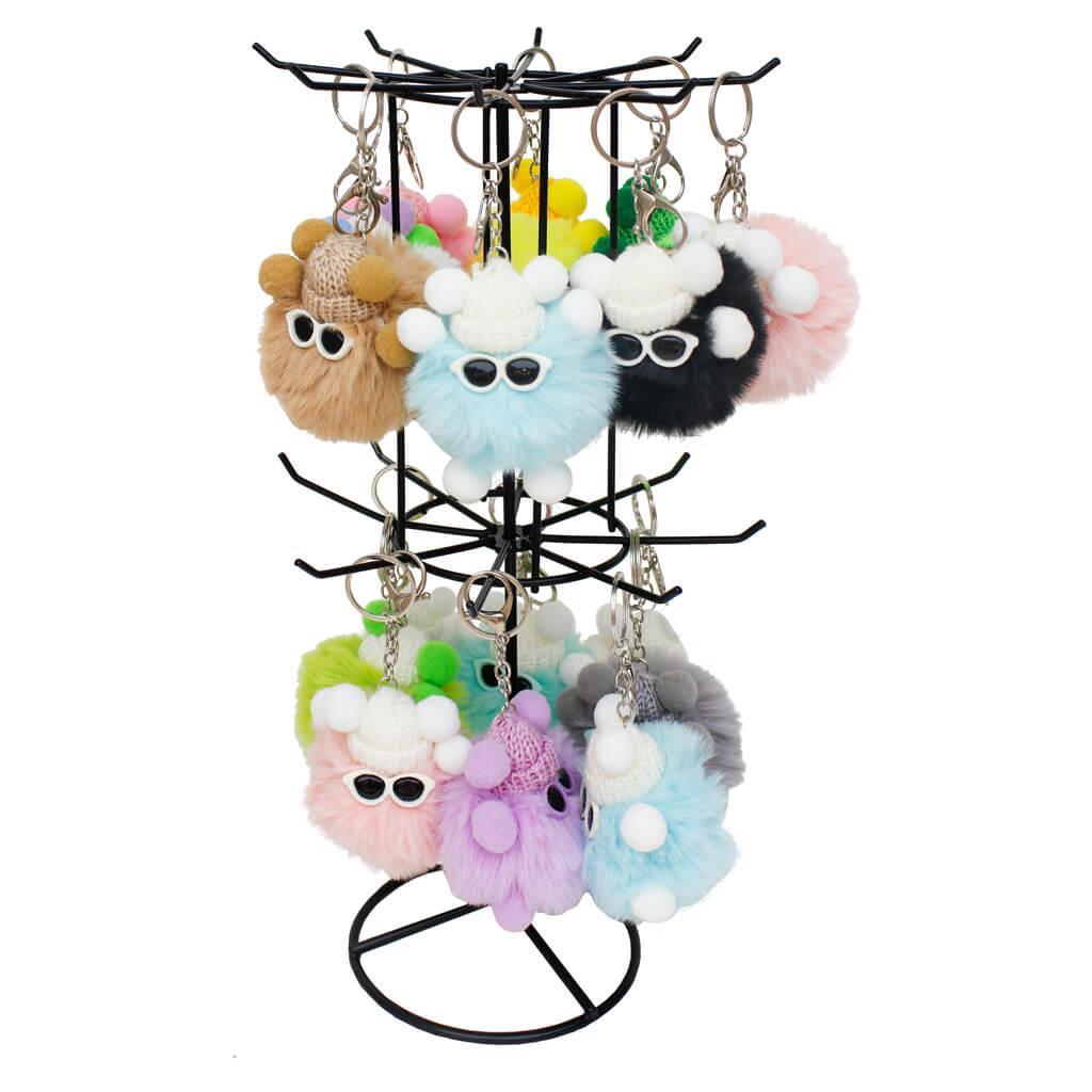 Mood Pom Pom Keychain 9 x 7 x 7.5cm x 1pc Assortment