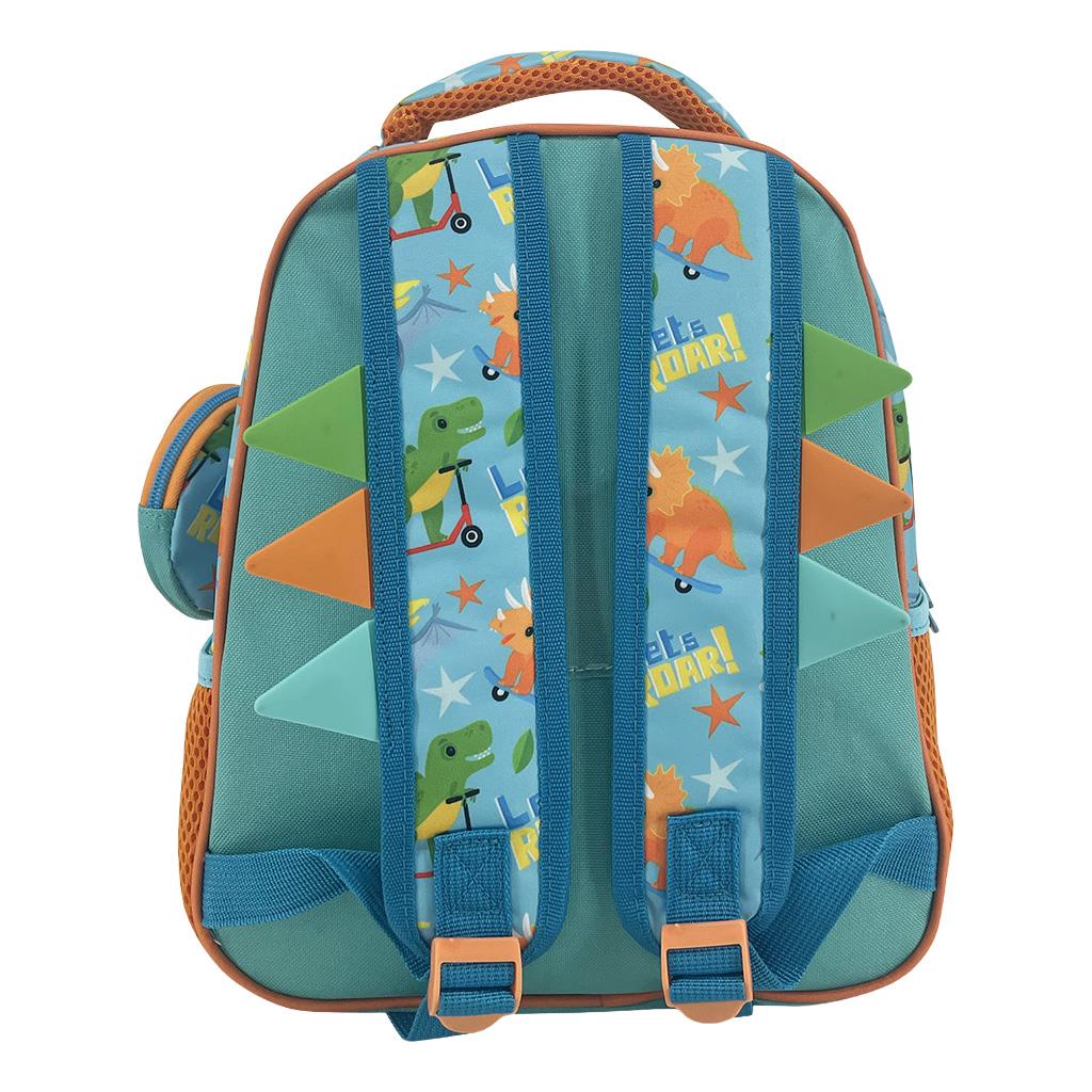 Diakakis 2 Compartments Backpack 31 x 27 x 10cm - Must Team - Dinosaur In Scooter
