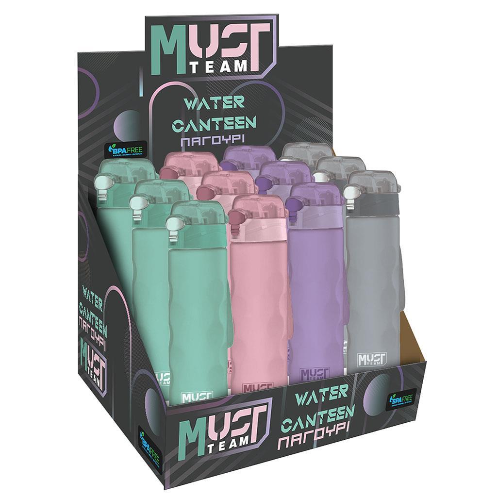 Diakakis Water Canteen 700ml - Must Team - PETG x 1pc Assortment