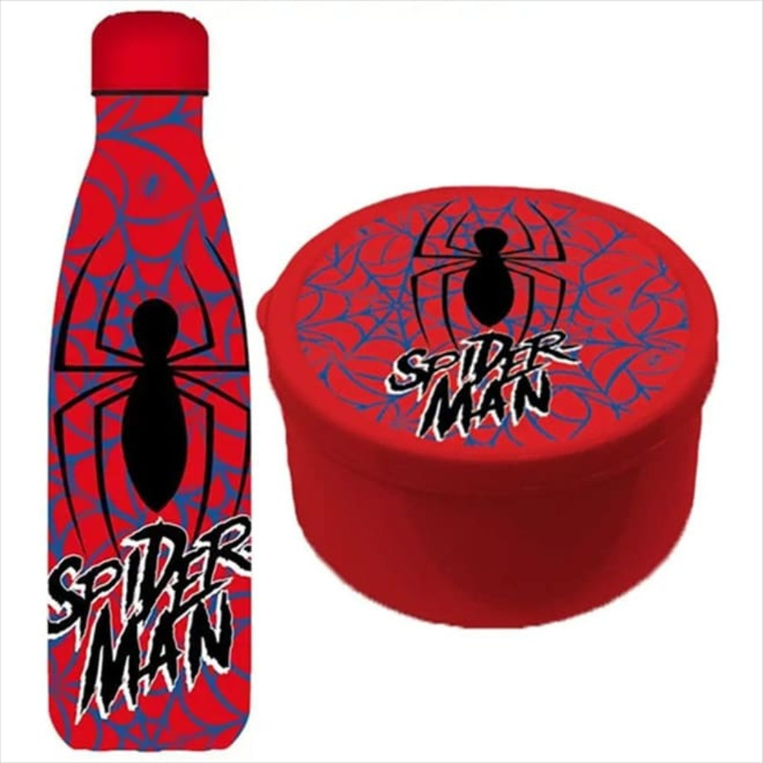 Diakakis Stainless Steel Canteen & Lunch Box Set Of 2pcs - Marvel - Spider-Man