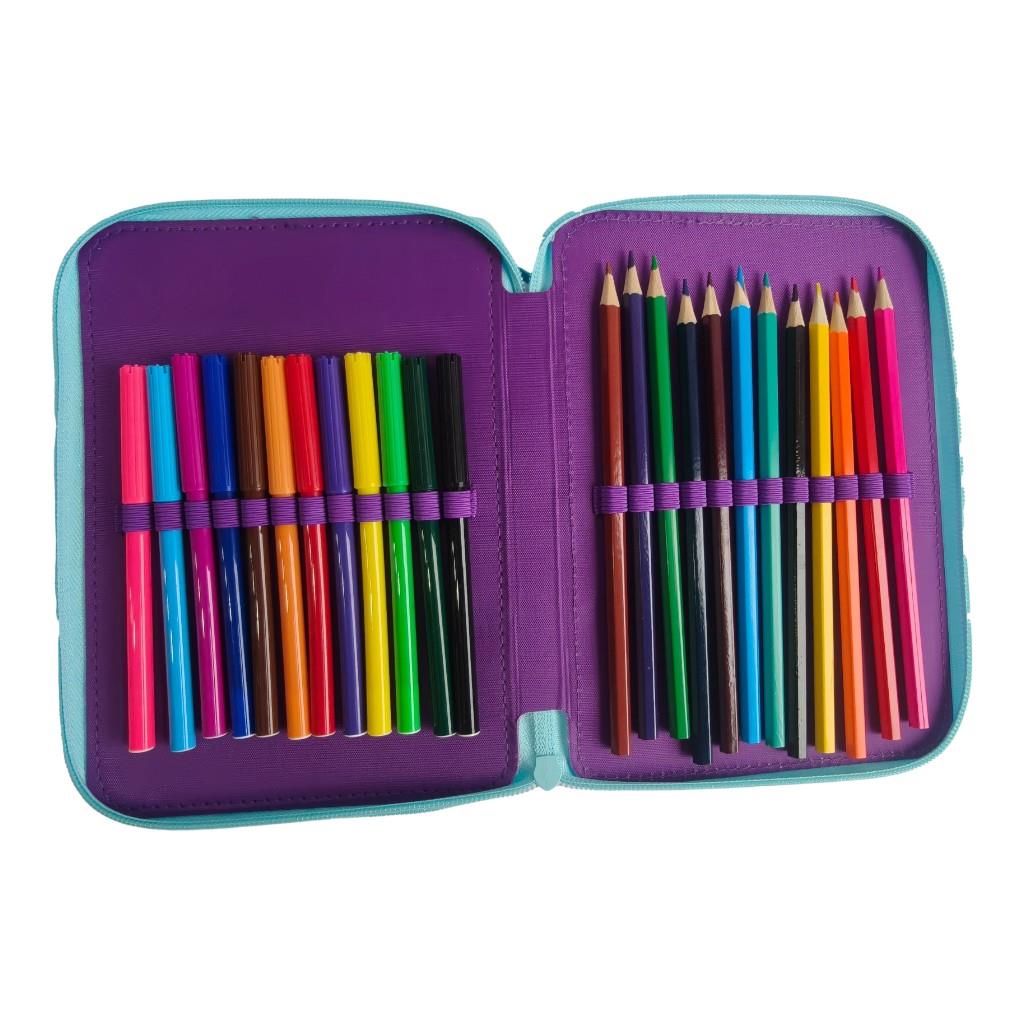 Diakakis Double Decker Pencil Case Filled 21 x 15 x 5cm - Must Team - Disney - Frozen