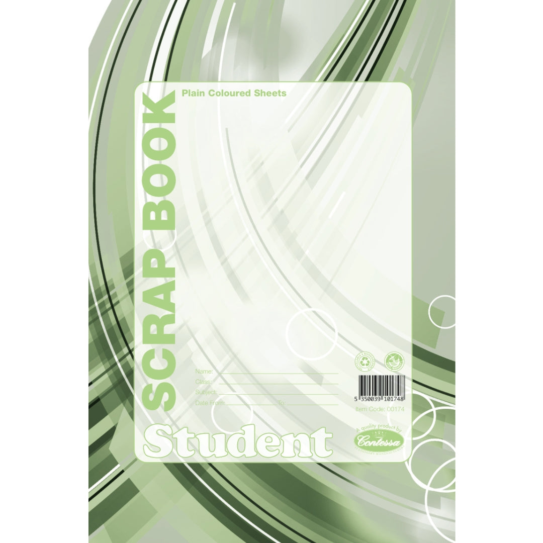 A3 Contessa Student Scrap Book - 32pgs - Plain Coloured Sheets