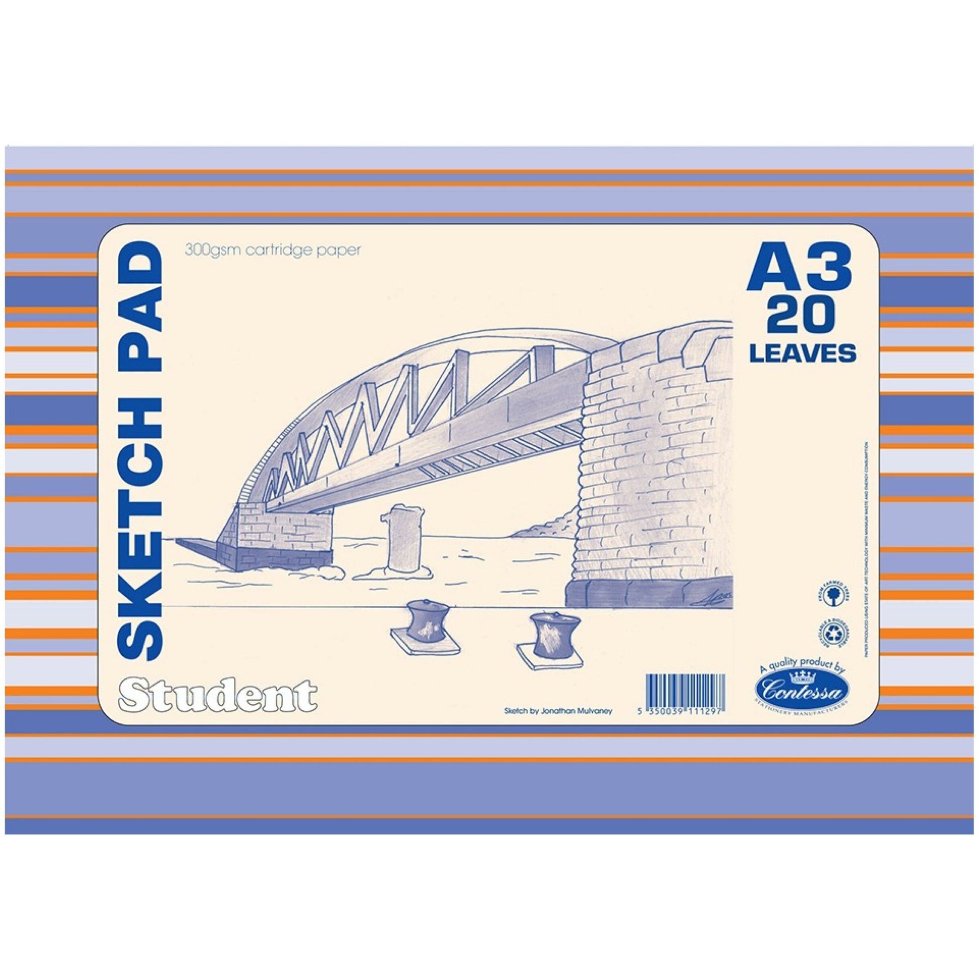 A3 Contessa Student Sketch Pad 300gsm 20 Leaves