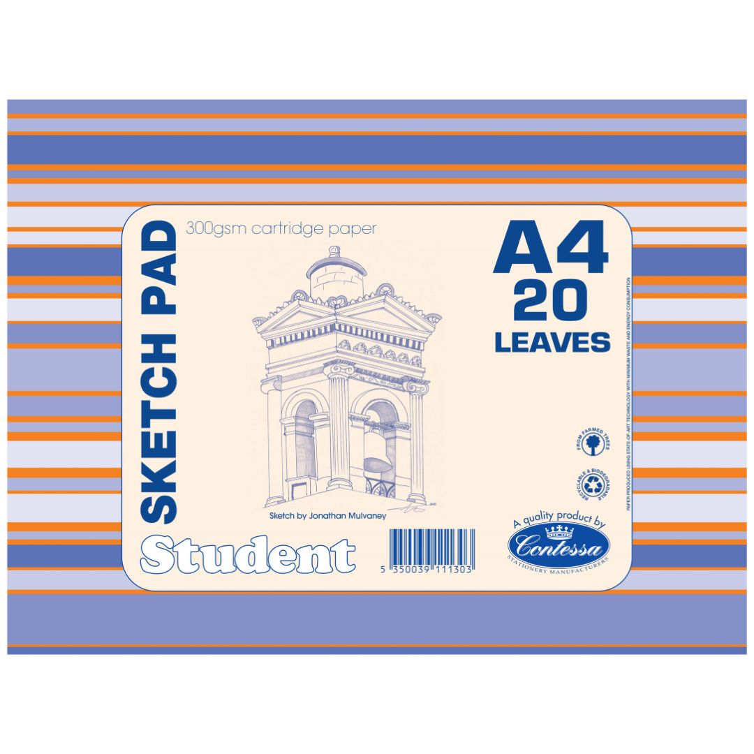 A4 Contessa Student Sketch Pad 300gsm 20 Leaves