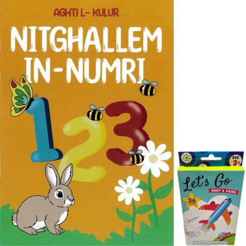 Aghti L-Kulur - Nitghallem In Numri With Free Flash Card