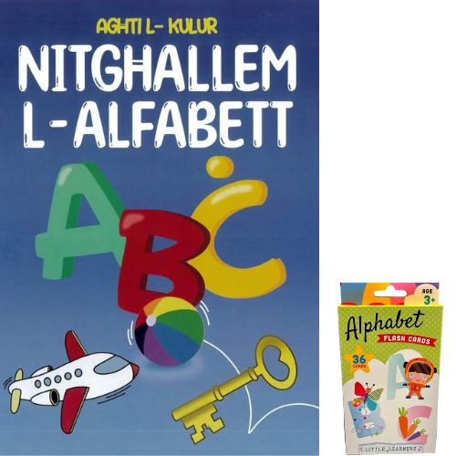 Aghti L-Kulur - Nitghallem L-Alfabett With Free Flash Card