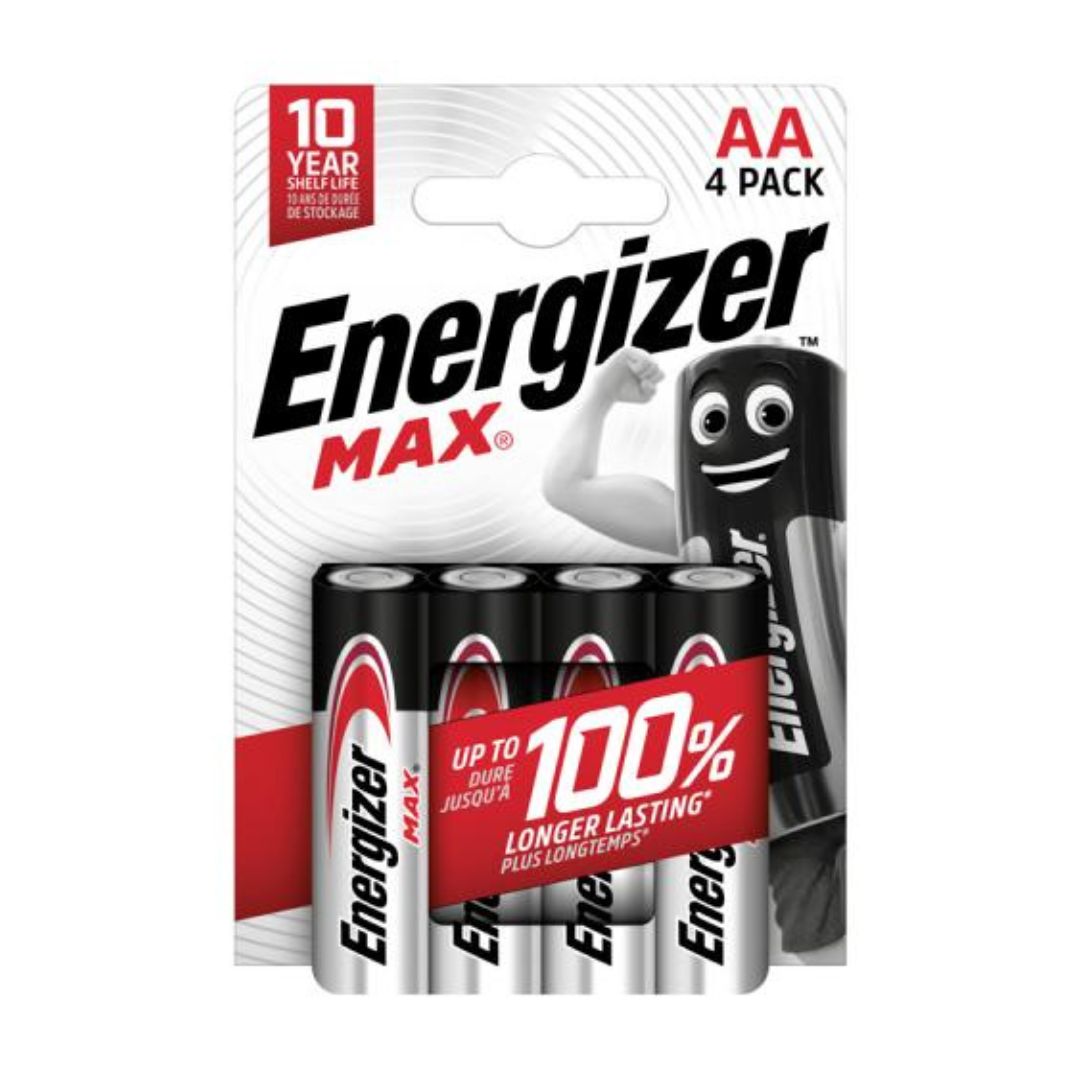 Energizer Max Alkaline AA/LR6 1.5V A Pack Of 4pcs - !Special Offer!