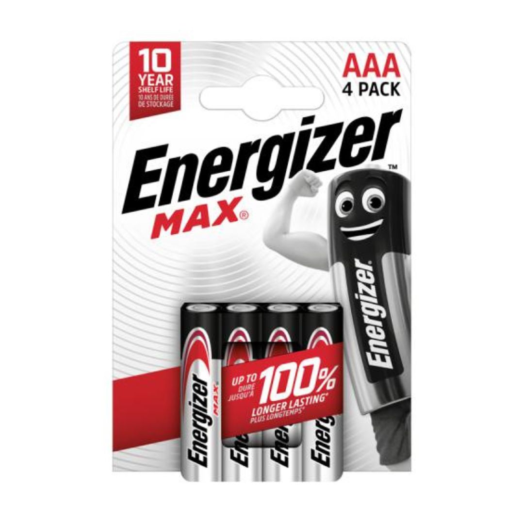Energizer Max Alkaline AAA/LR03 1.5V A Pack Of 4pcs - !Special Offer!