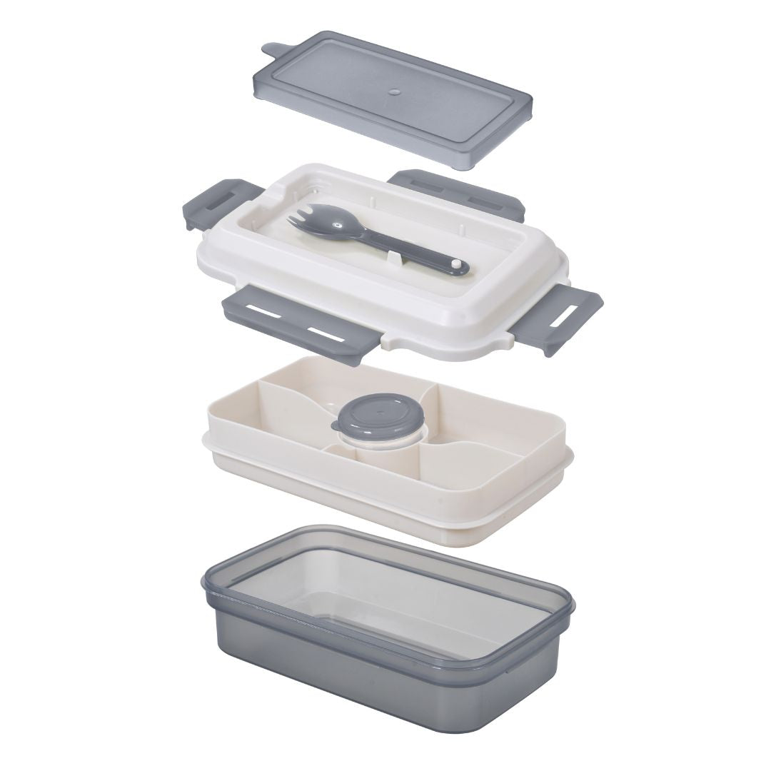 H&L Rectangular On-The-Go Lunch Box With Silicone Ring 1.2L