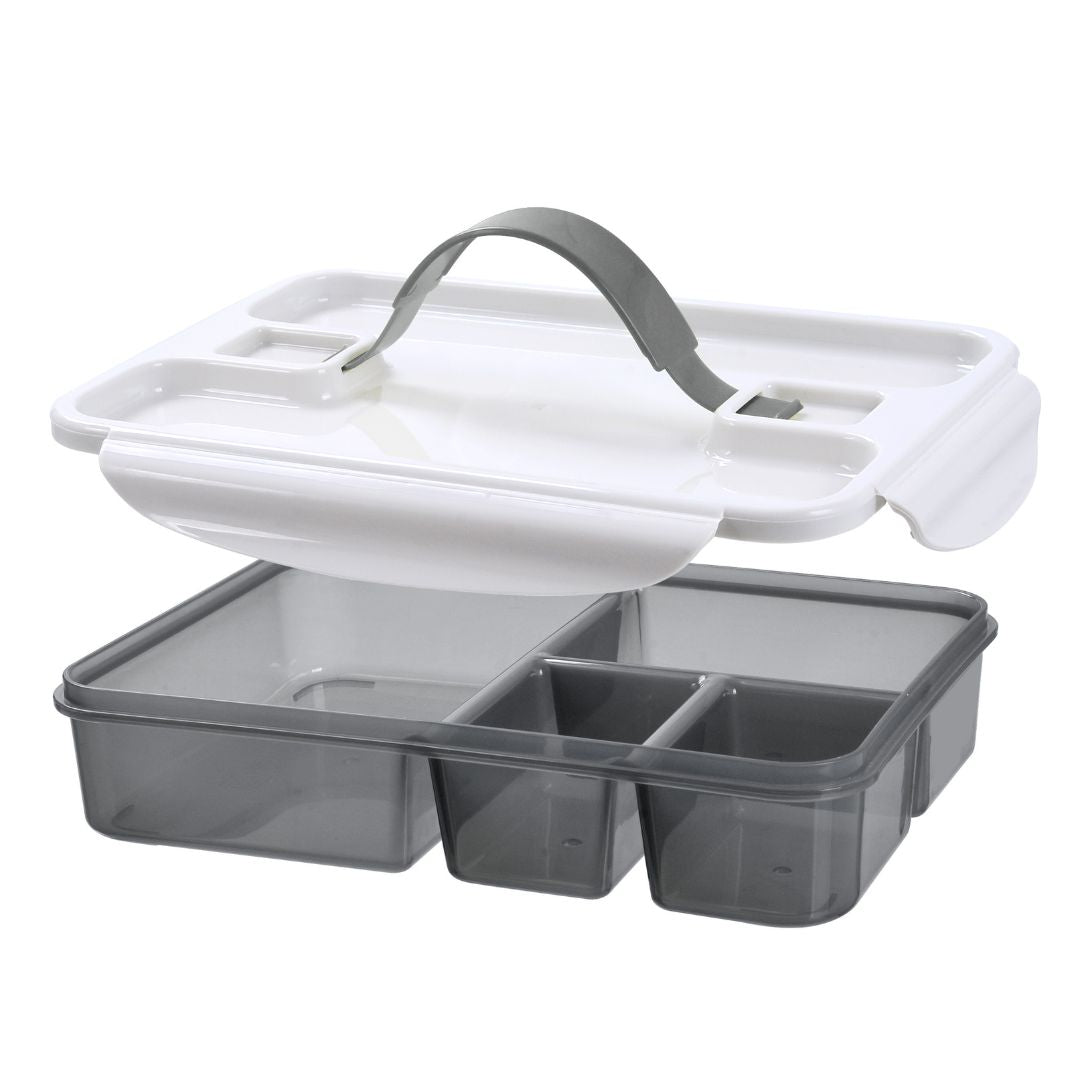 H&L Rectangular Container With 4 Dividers 1L