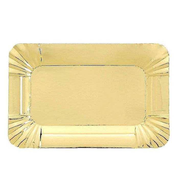 Ipak Gold Trays Rect A Pack Of 2pcs