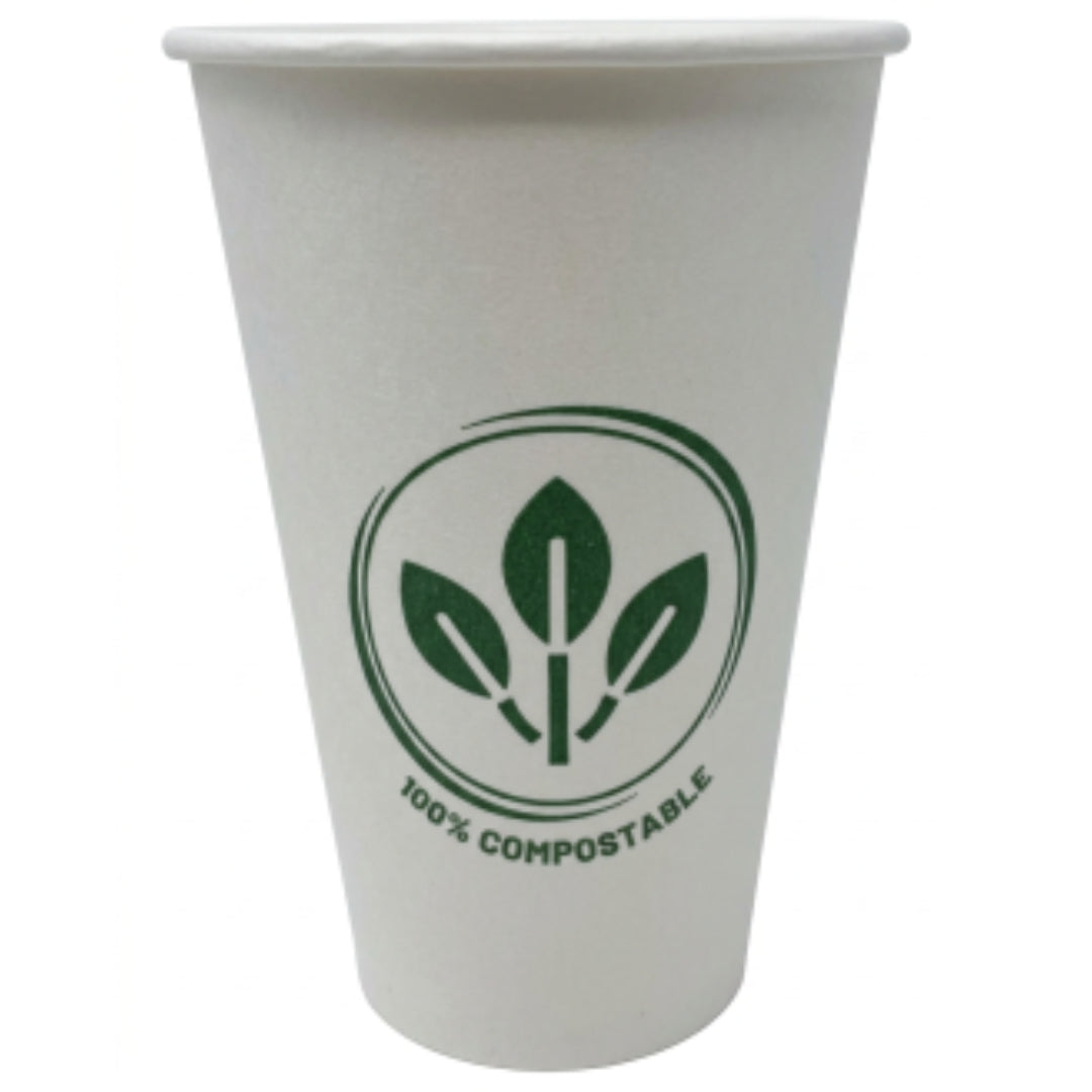iPak Paper Cup Bio SW A Pack Of 6pcs - White - 180ml