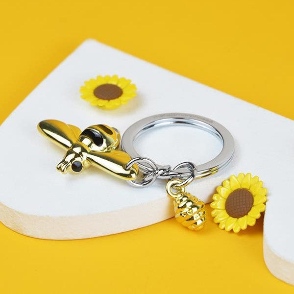 Metalmorphose Keychain - Honey Bee Key Ring