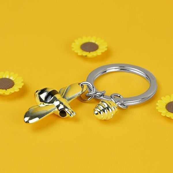 Metalmorphose Keychain - Honey Bee Key Ring