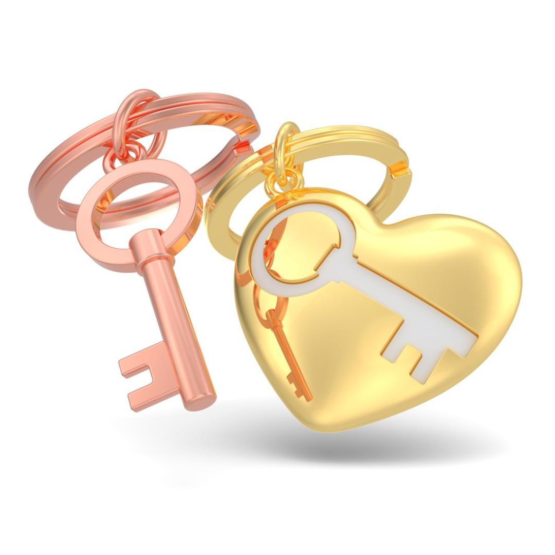 Metalmorphose Keychain - Key To My Heart Key Ring