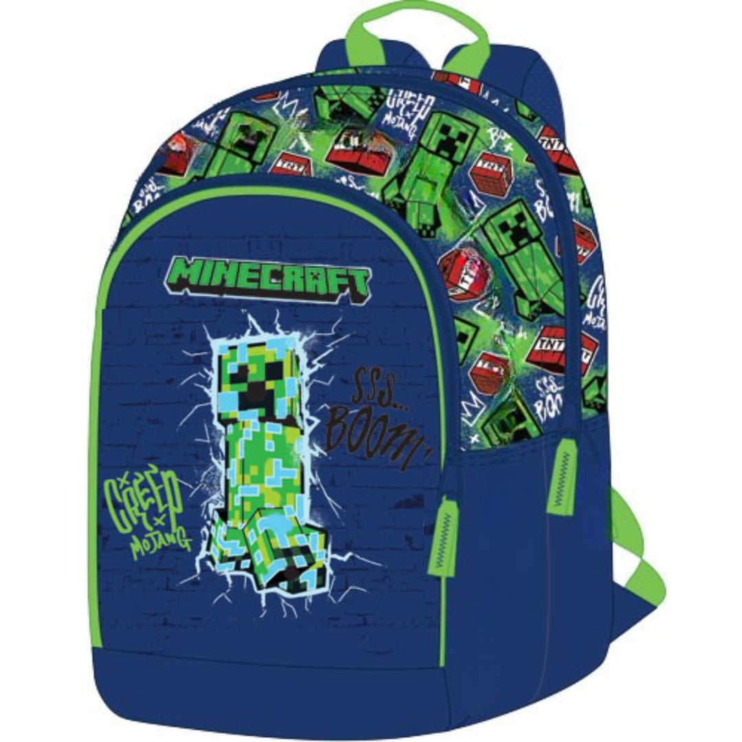 Backpack With 2 Compartments 38 x 28 x 16cm - Minecraft