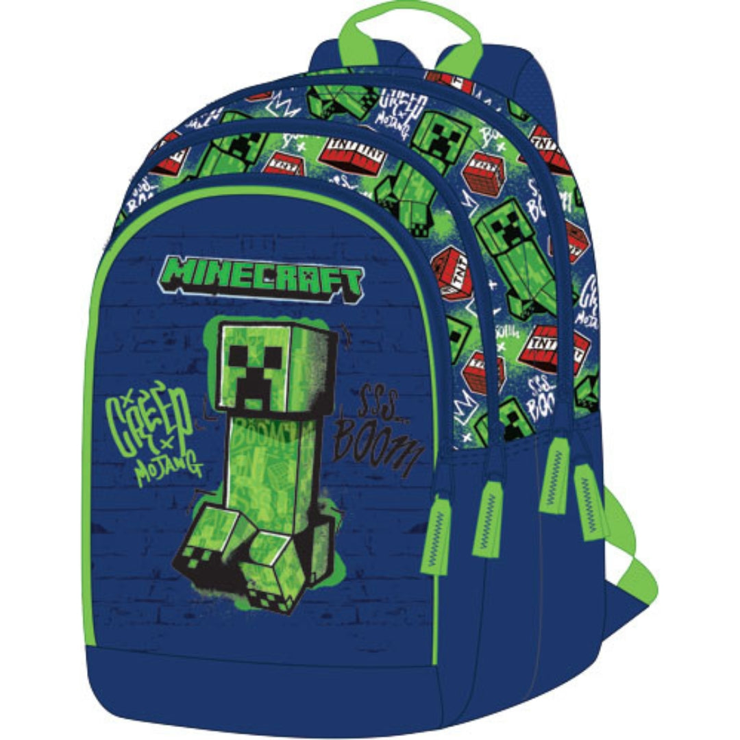 Backpack With 3 Compartments 42 x 31 x 20cm - Minecraft