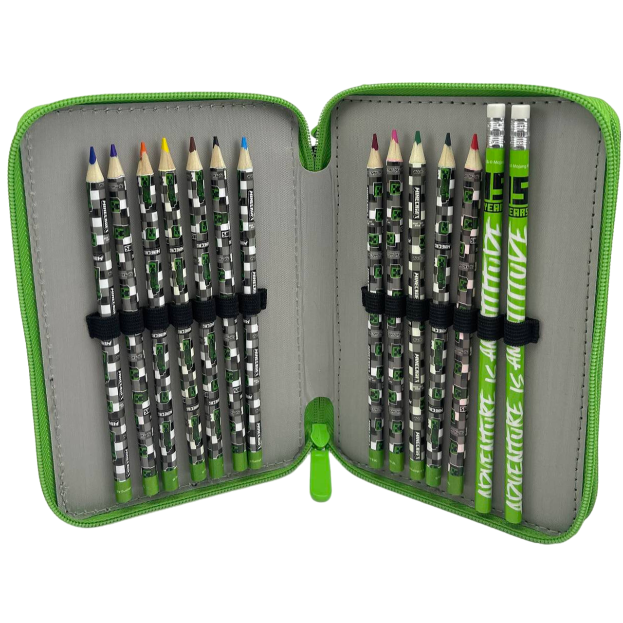 2 Compartments Full Pencil Case 14 x 20 x 4cm - Minecraft
