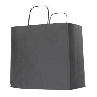 Kraft Bag With Handles 24 x 25cm - Black