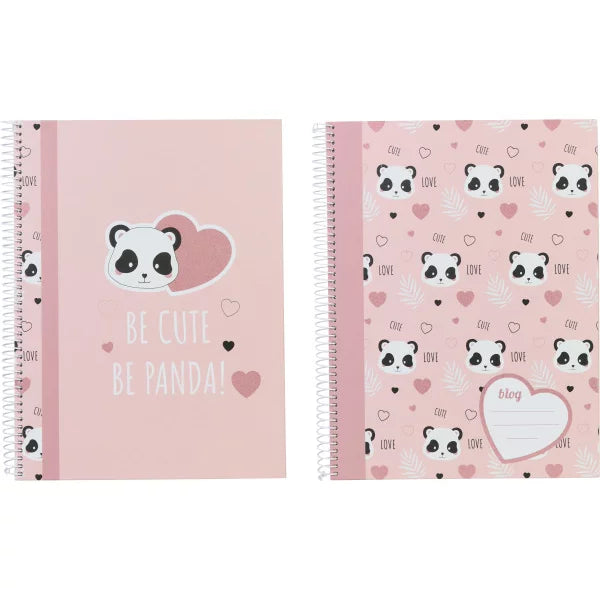 A5 Ancor B'log Cute Panda Spiral Notebook x 1pc Assortment