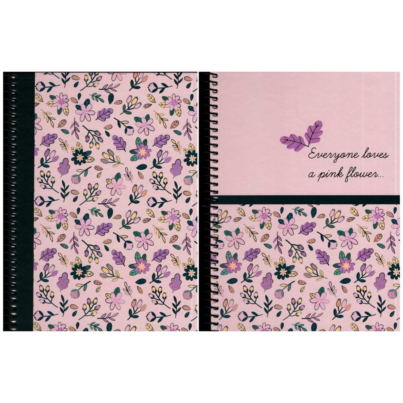 A5 Ancor B'log Spiral Notebook Flowers x 1pc Assortment